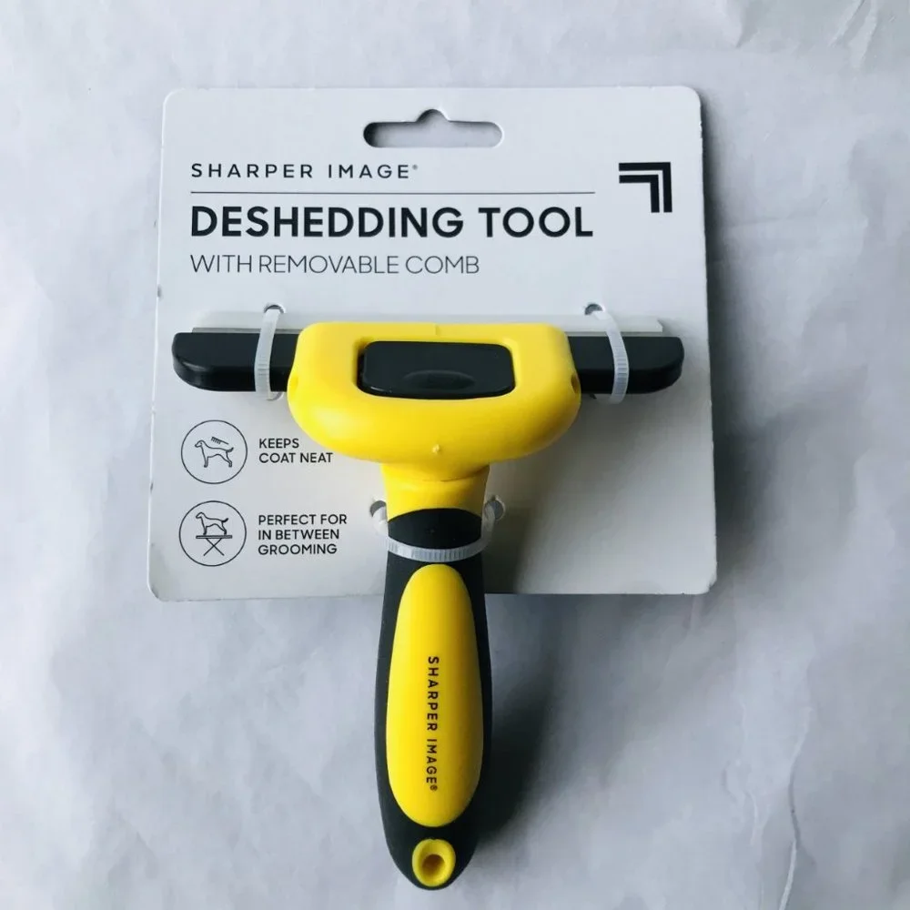 Dog Sharper Image Deshedding Tool with Removable Comb